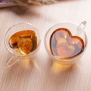 Heart-Shaped Double Walled Insulated Hot Beverage Mug